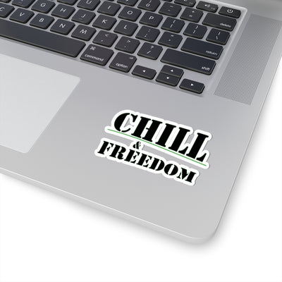 Chill & Freedom Kiss-Cut Stickers - Relaxed Vibes for Your Laptop and More
