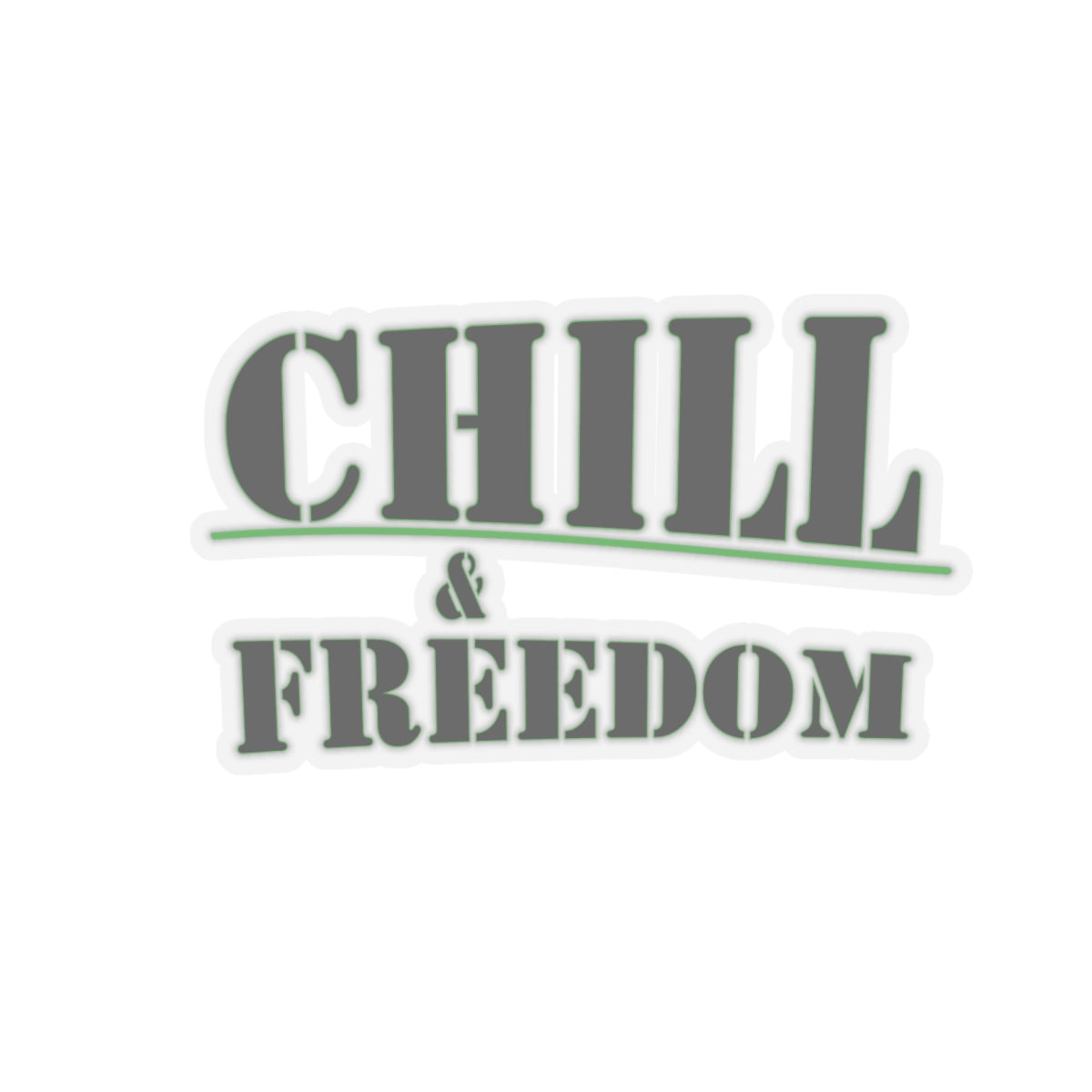 Chill & Freedom Kiss-Cut Stickers - Relaxed Vibes for Your Laptop and More