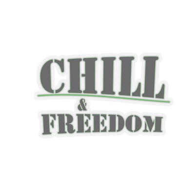 Chill & Freedom Kiss-Cut Stickers - Relaxed Vibes for Your Laptop and More
