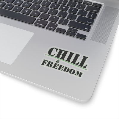 Chill & Freedom Kiss-Cut Stickers - Relaxed Vibes for Your Laptop and More