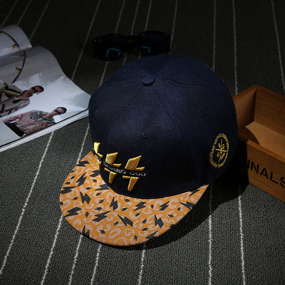 Casquette de soleil style hip-hop brodée