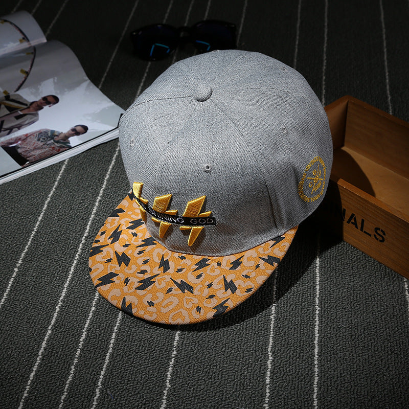 Casquette de soleil style hip-hop brodée