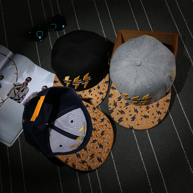 Casquette de soleil style hip-hop brodée