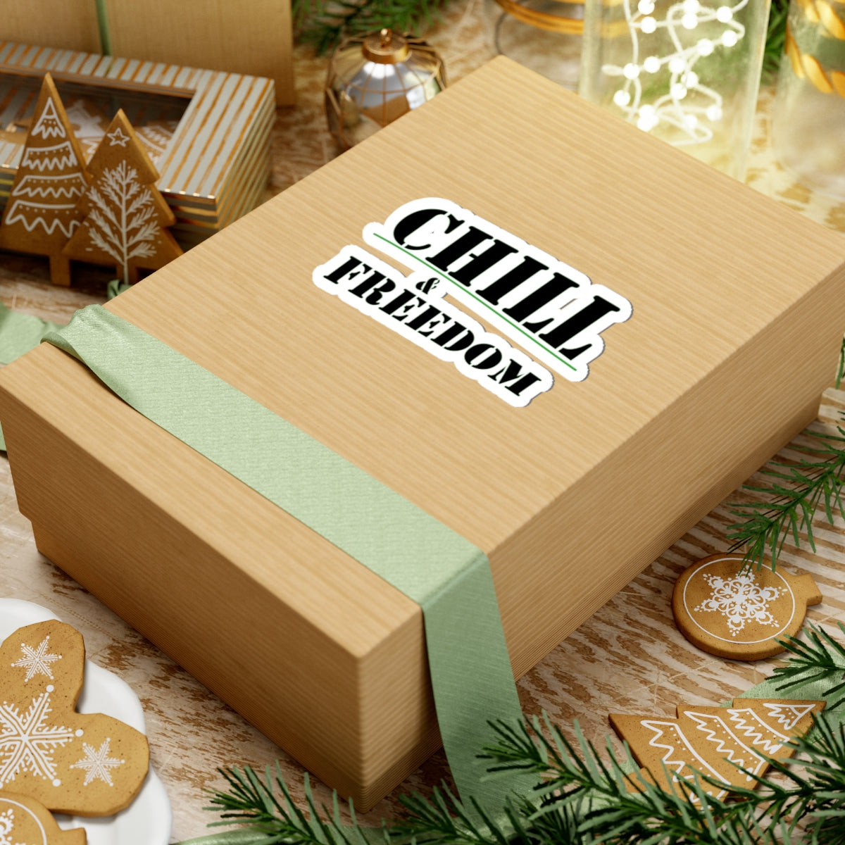 Chill & Freedom Kiss-Cut Stickers - Relaxed Vibes for Your Laptop and More