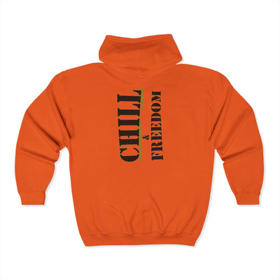 Chill & Freedom Unisex Full Zip Hoodie - Cozy Comfort for Everyday Adventures