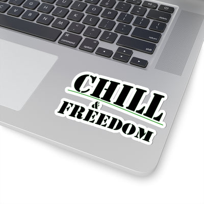 Chill & Freedom Kiss-Cut Stickers - Relaxed Vibes for Your Laptop and More