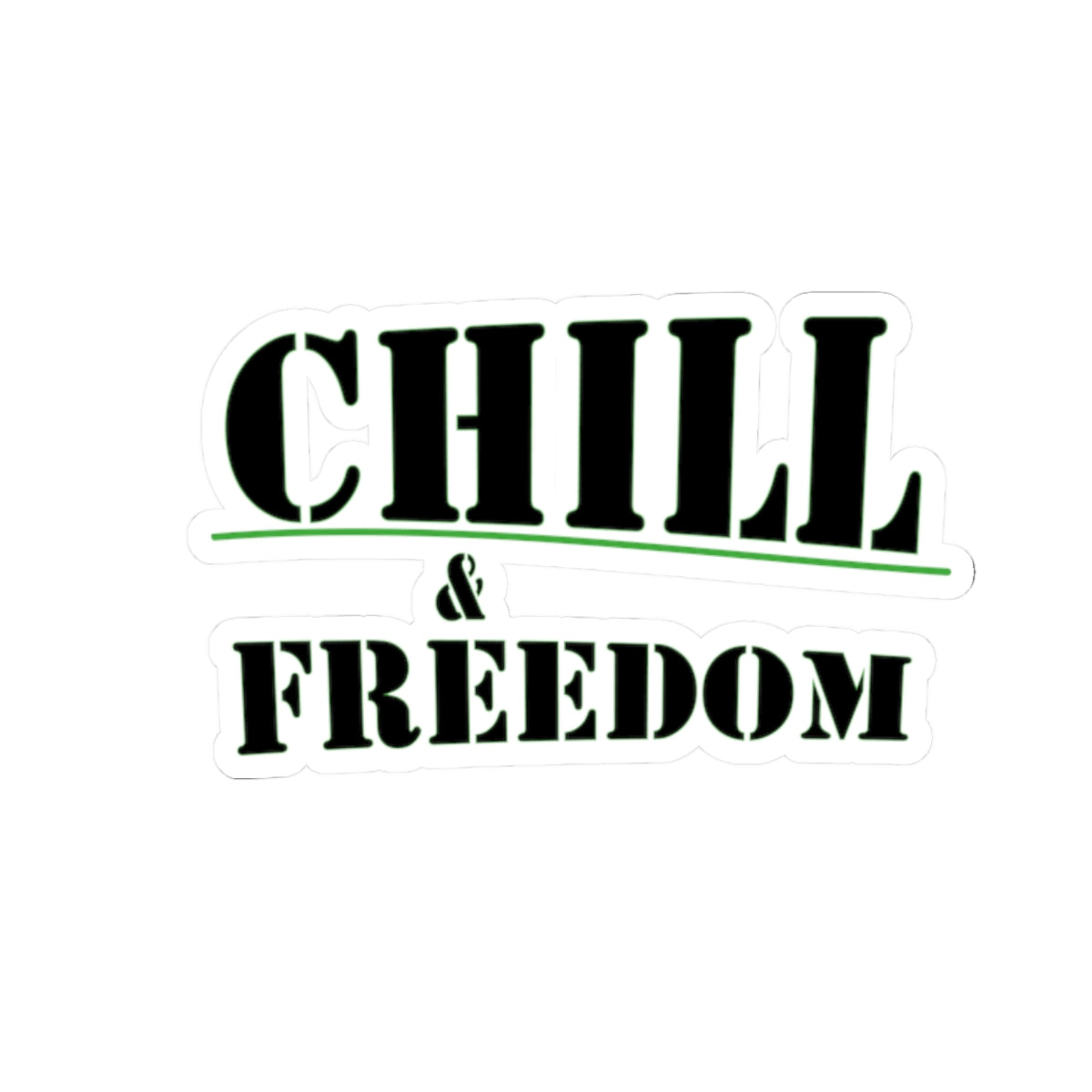 Chill & Freedom Kiss-Cut Stickers - Relaxed Vibes for Your Laptop and More