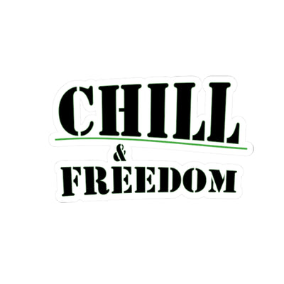Chill & Freedom Kiss-Cut Stickers - Relaxed Vibes for Your Laptop and More