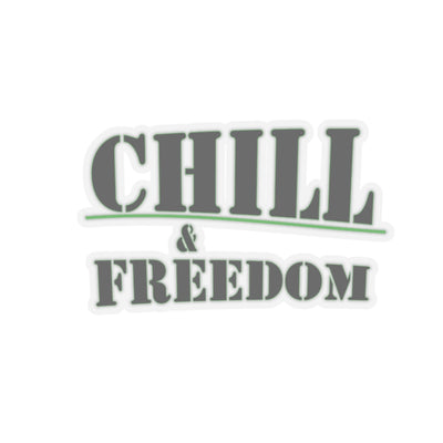 Chill & Freedom Kiss-Cut Stickers - Relaxed Vibes for Your Laptop and More