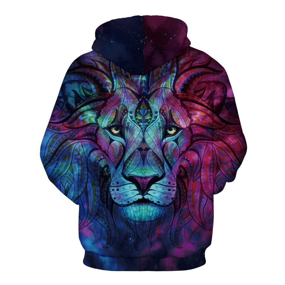 Hoodie Tribal Lion – Puissance, esprit et liberté incarnée
