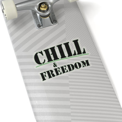 Chill & Freedom Kiss-Cut Stickers - Relaxed Vibes for Your Laptop and More