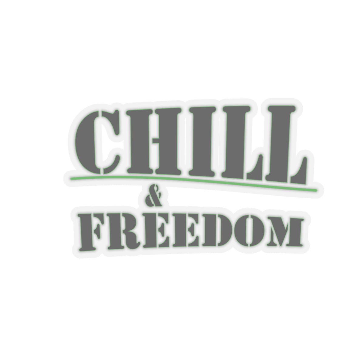 Chill & Freedom Kiss-Cut Stickers - Relaxed Vibes for Your Laptop and More