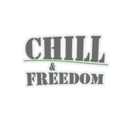 Chill & Freedom Kiss-Cut Stickers - Relaxed Vibes for Your Laptop and More