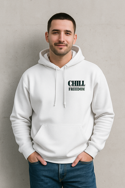 Coton ouaté unisexe blanc – Gildan 18500 | Chill & Freedom – Livraison gratuite